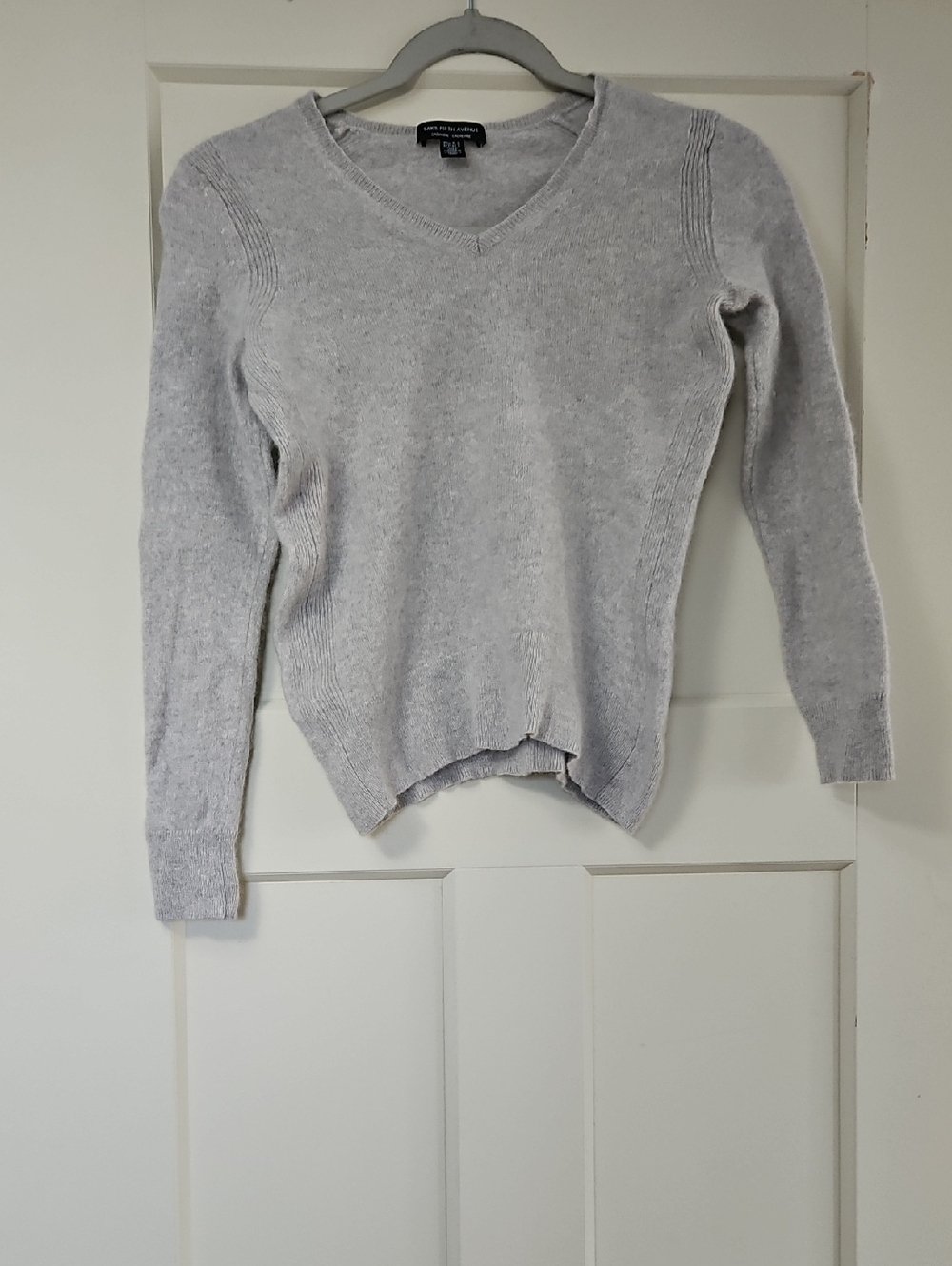 Saks Fifth Avenue Light Gray Cashmere Sweater